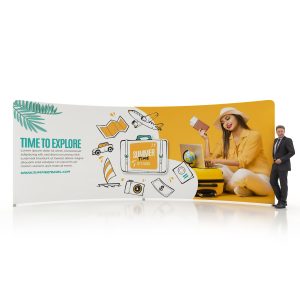 6m C-Shaped Tension Fabric Display Wall