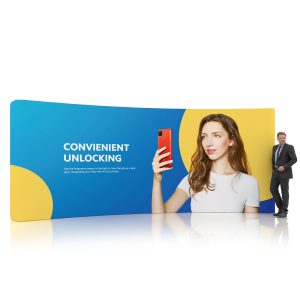 6m Curved Tension Fabric Display Wall