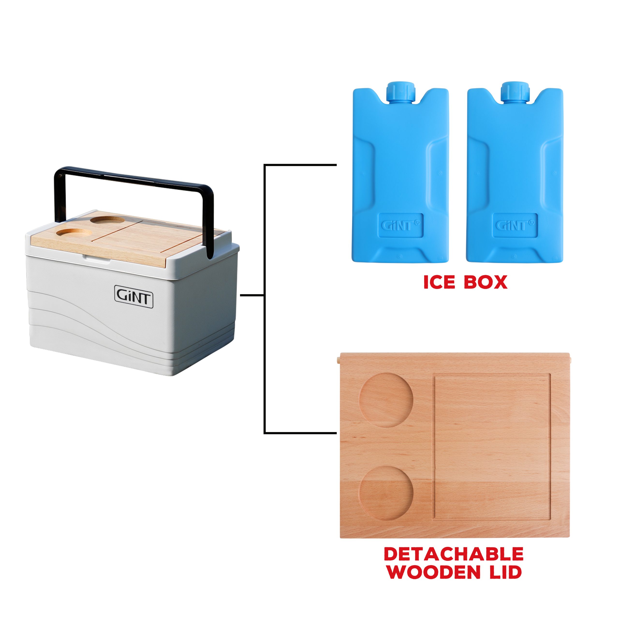 11L Wooden Lid Cooler Box - Image 5