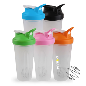 BPA Free Fitness Shaker Bottle with Loop 600ml