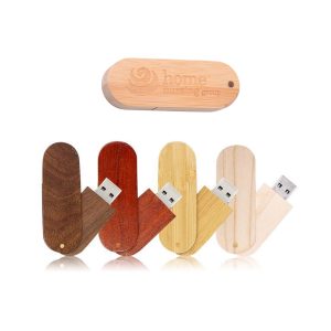 Swivel Wooden Flash Drive