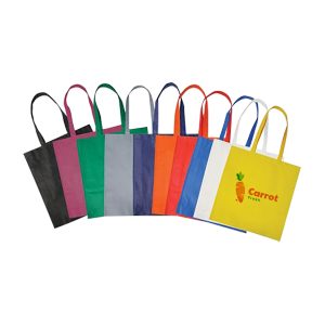 Non Woven Long Handle Bag with V Gusset