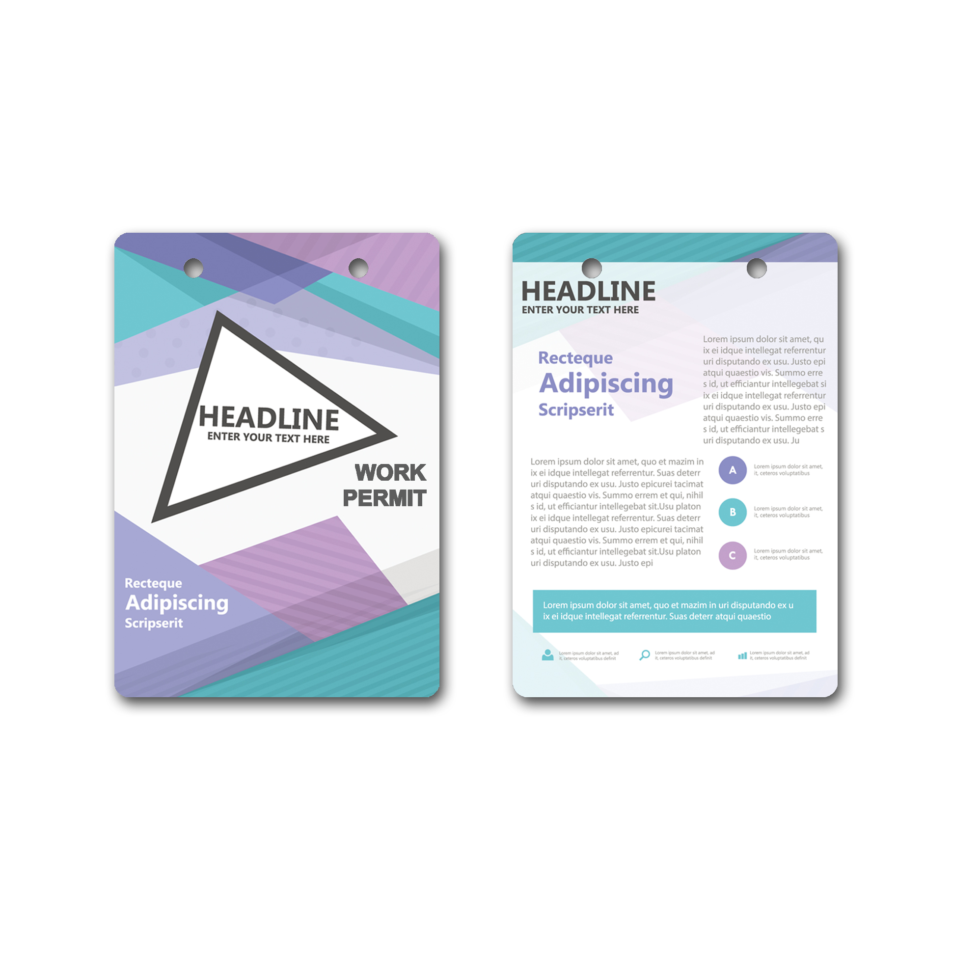 Medium Unique Printed Name Tag (80 x 120 mm) - Image 2