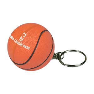 Keyring with Basketball Stress Item