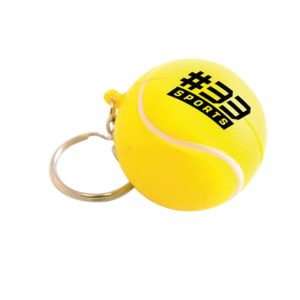 Keyring with Tennis Ball Stress Item