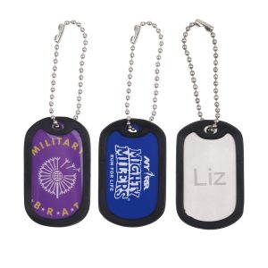 Dog Tag with Rubber Silencer