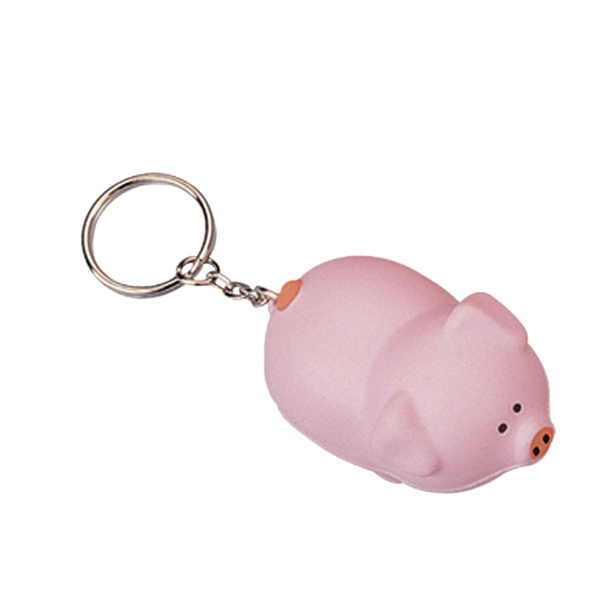 Keyring with Pig Stress Reliever - Image 3