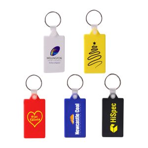 Rectangular Hard Plastic Keyring