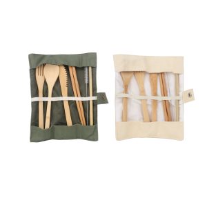 6 pieces Bamboo Cutlery Set