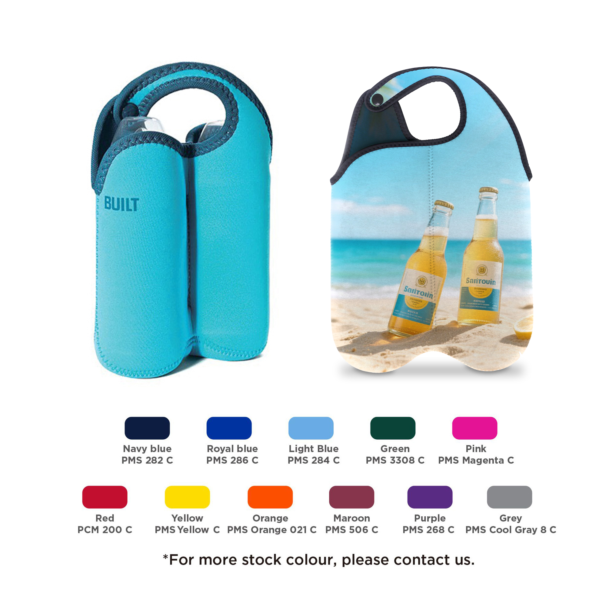Twin Bottle Cooler with Snap Handle