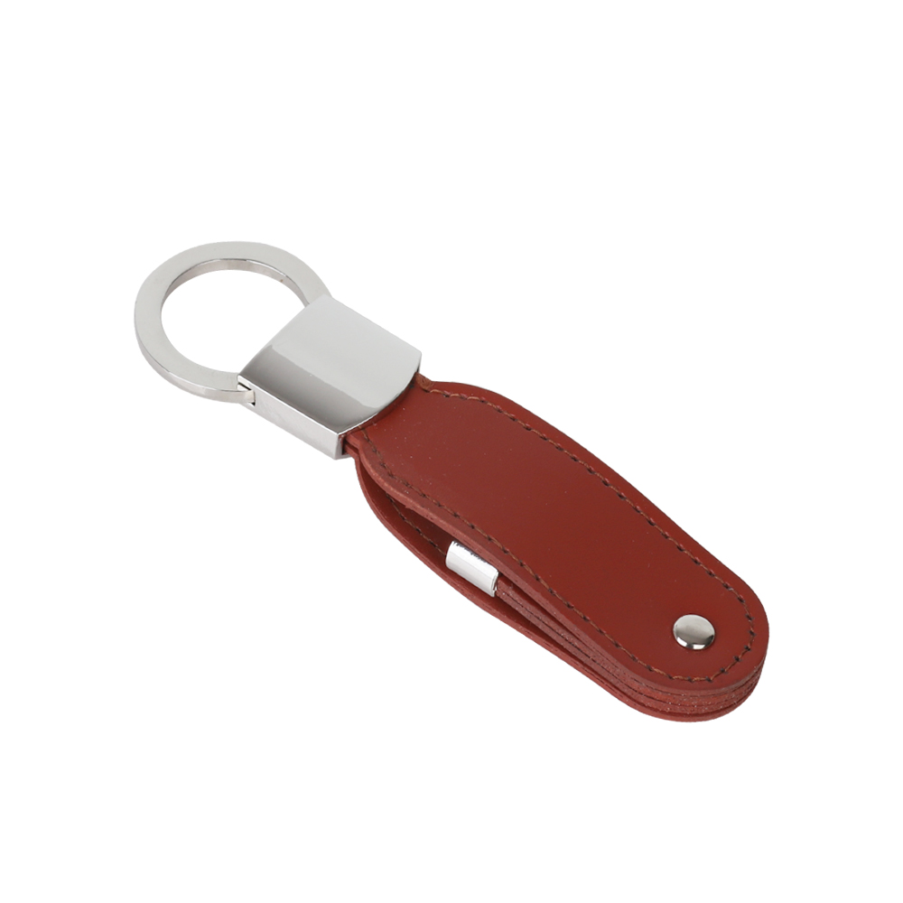 Leather Swivel Flash Drive - Image 7
