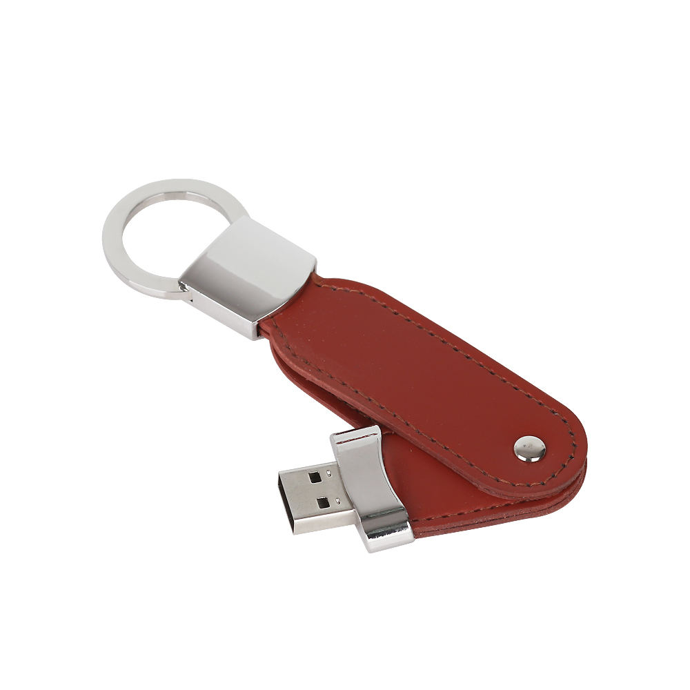 Leather Swivel Flash Drive - Image 8