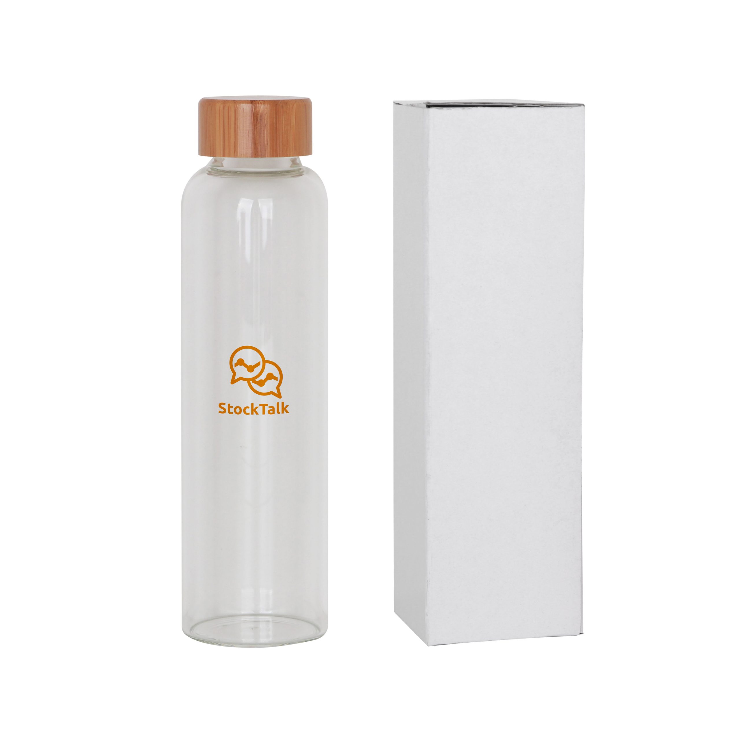 550ml Glass Drink Bottle with Bamboo Lid - Image 3