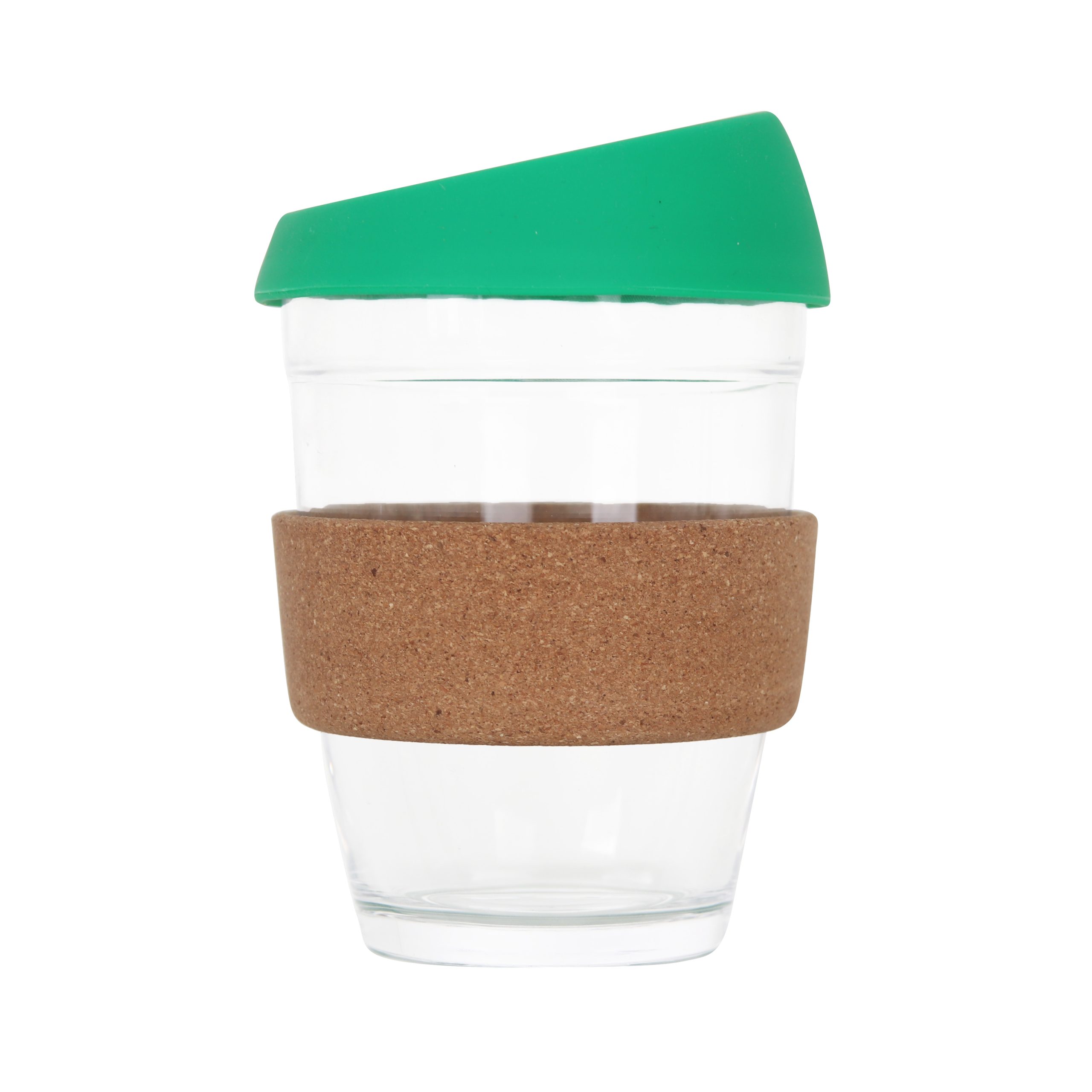 12 OZ Reuasble Glass Coffee Cup with Cork Band - Image 9
