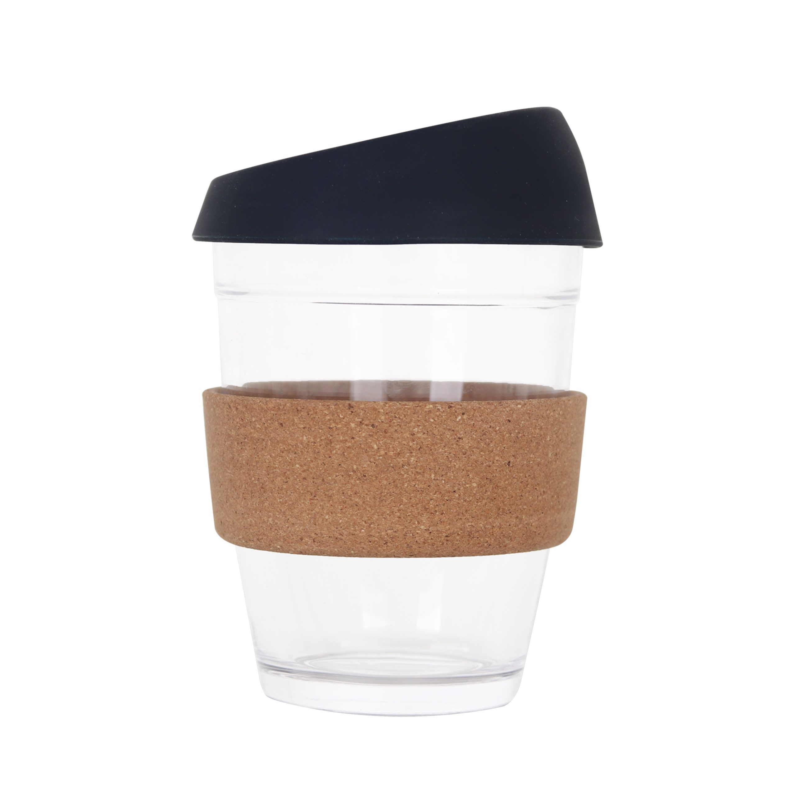 12 OZ Reuasble Glass Coffee Cup with Cork Band - Image 7