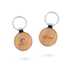Round Wooden Keyring
