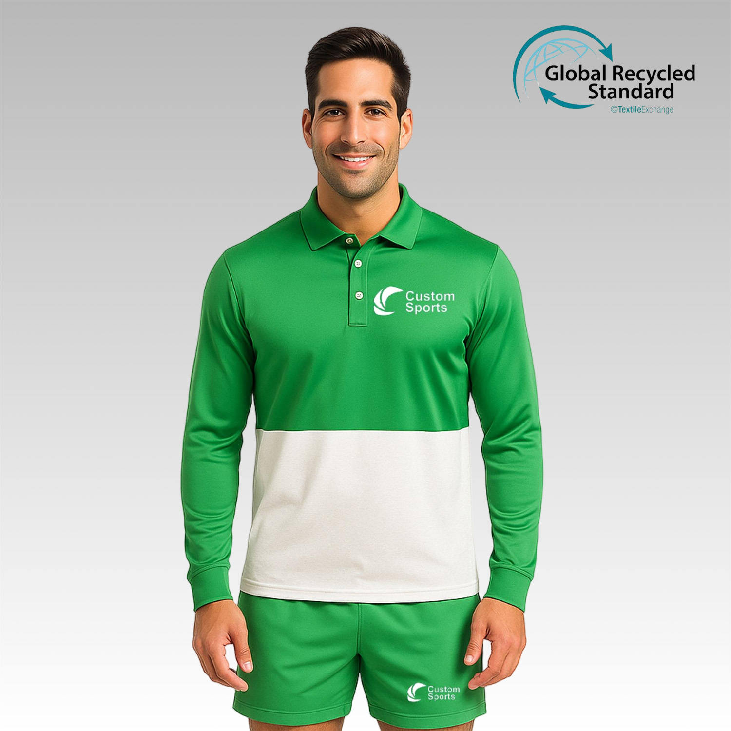 Unisex Adults RPET Milk Silk Sublimated Basic Long Sleeves POLO