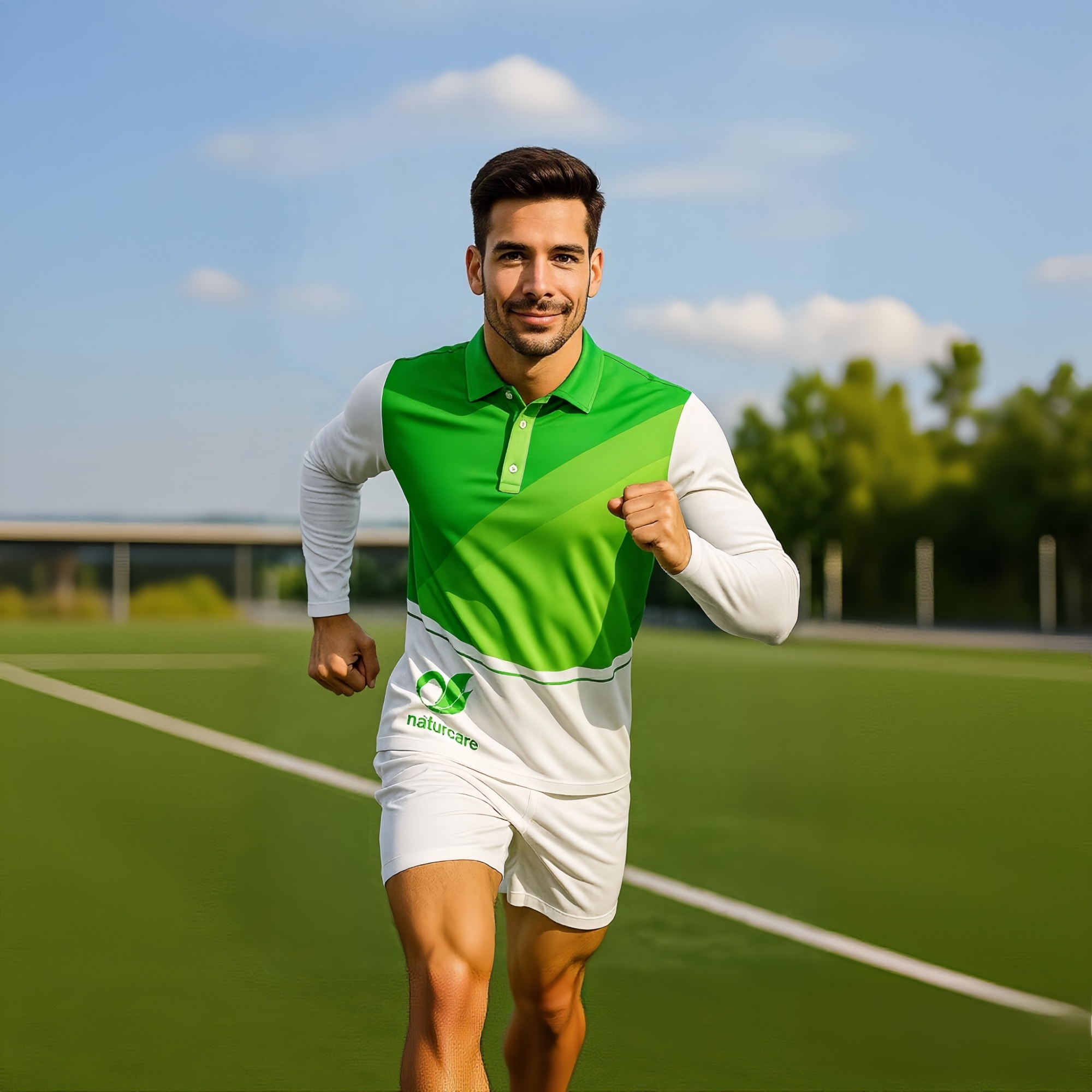 Unisex Adults RPET Micro Mesh Sublimated Basic Long Sleeves POLO - Image 3