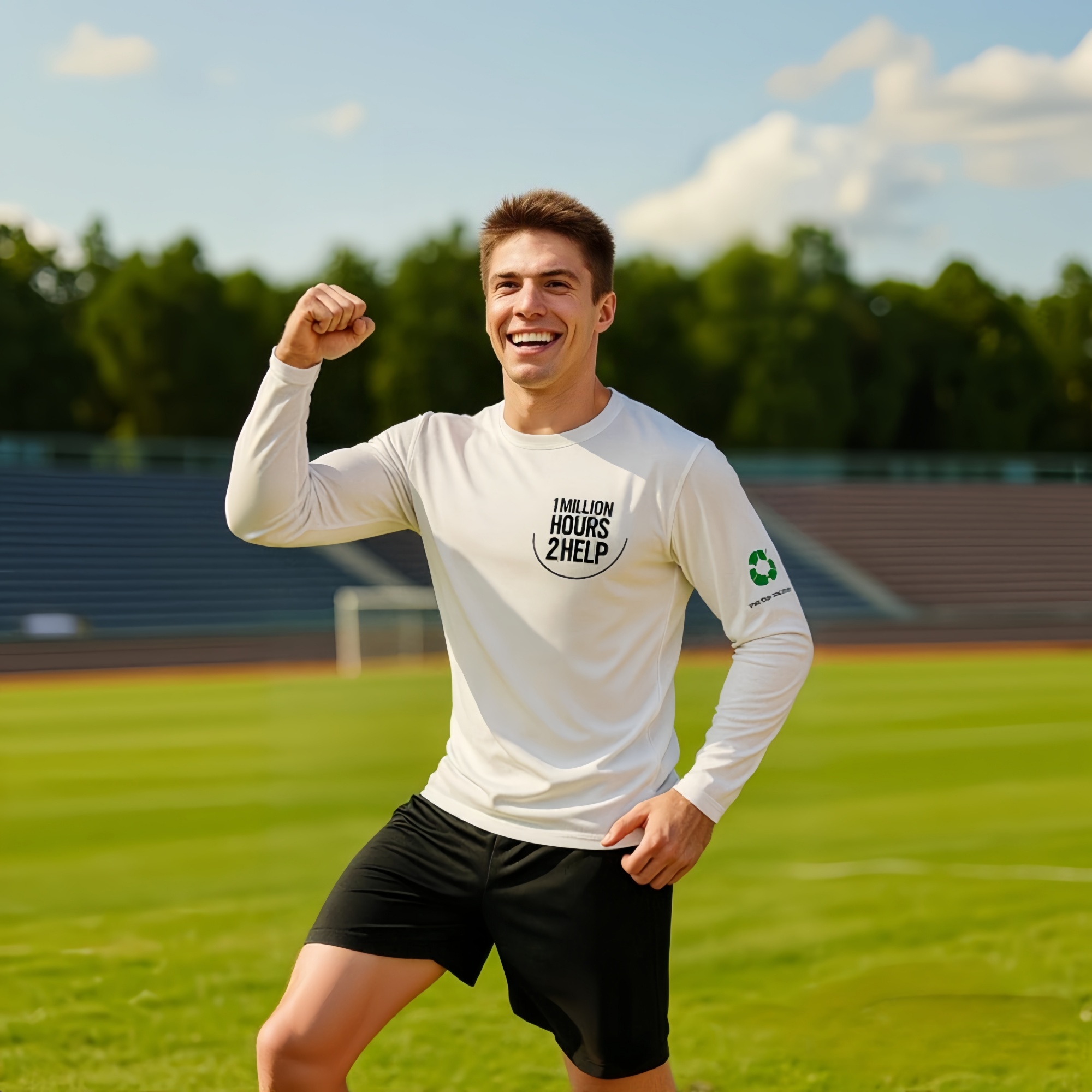 Unisex Adults RPET Micro Mesh Sublimated Crew Neck Long Sleeves Shirt - Image 2