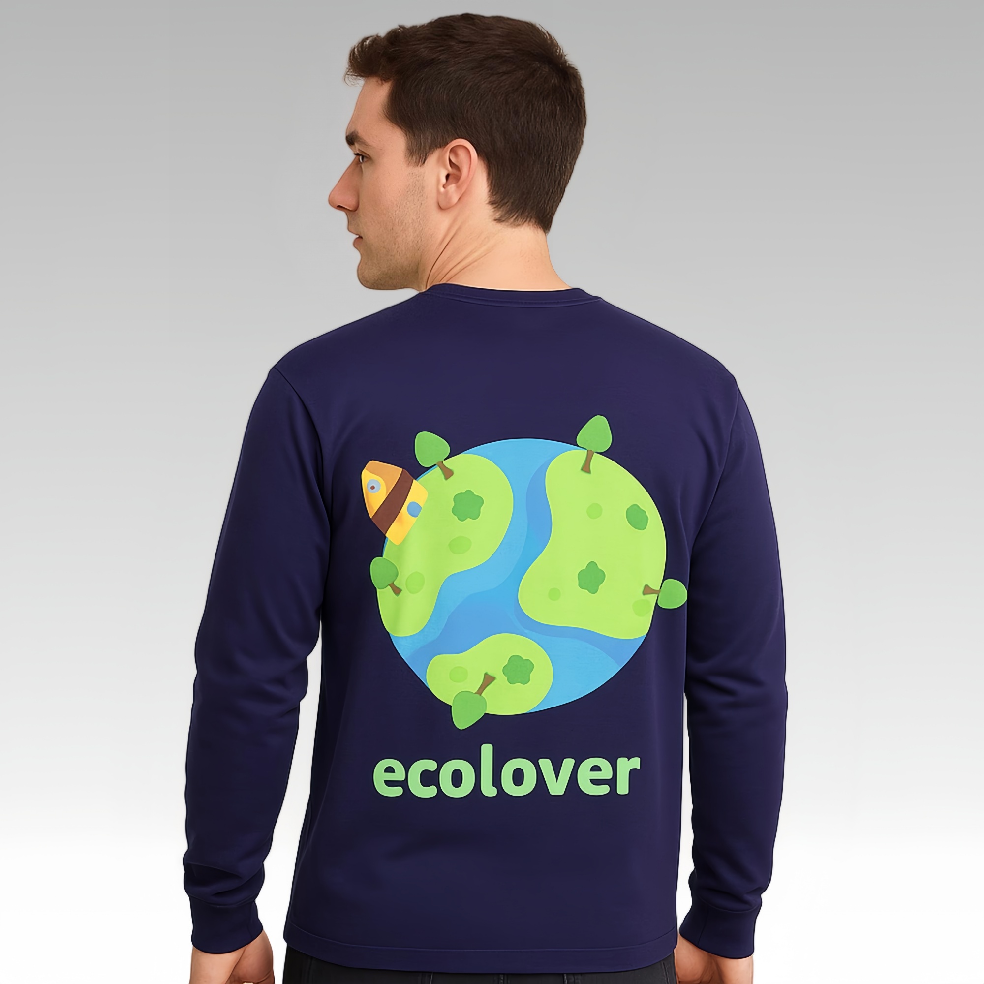 Unisex Adults RPET Micro Mesh Sublimated V-Neck Long Sleeves Shirt - Image 2