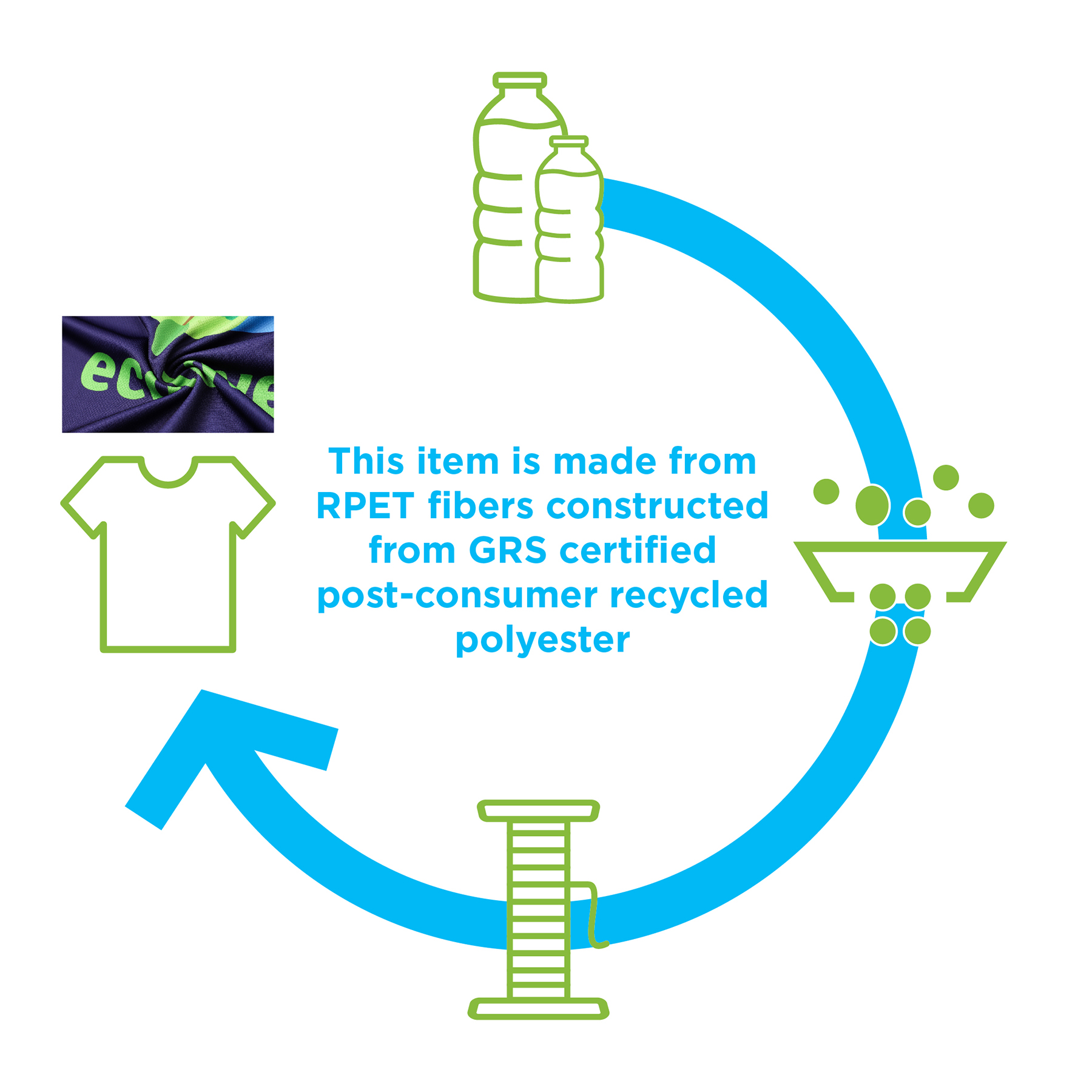 Unisex Adults RPET Micro Mesh Sublimated V-Neck Long Sleeves Shirt - Image 8