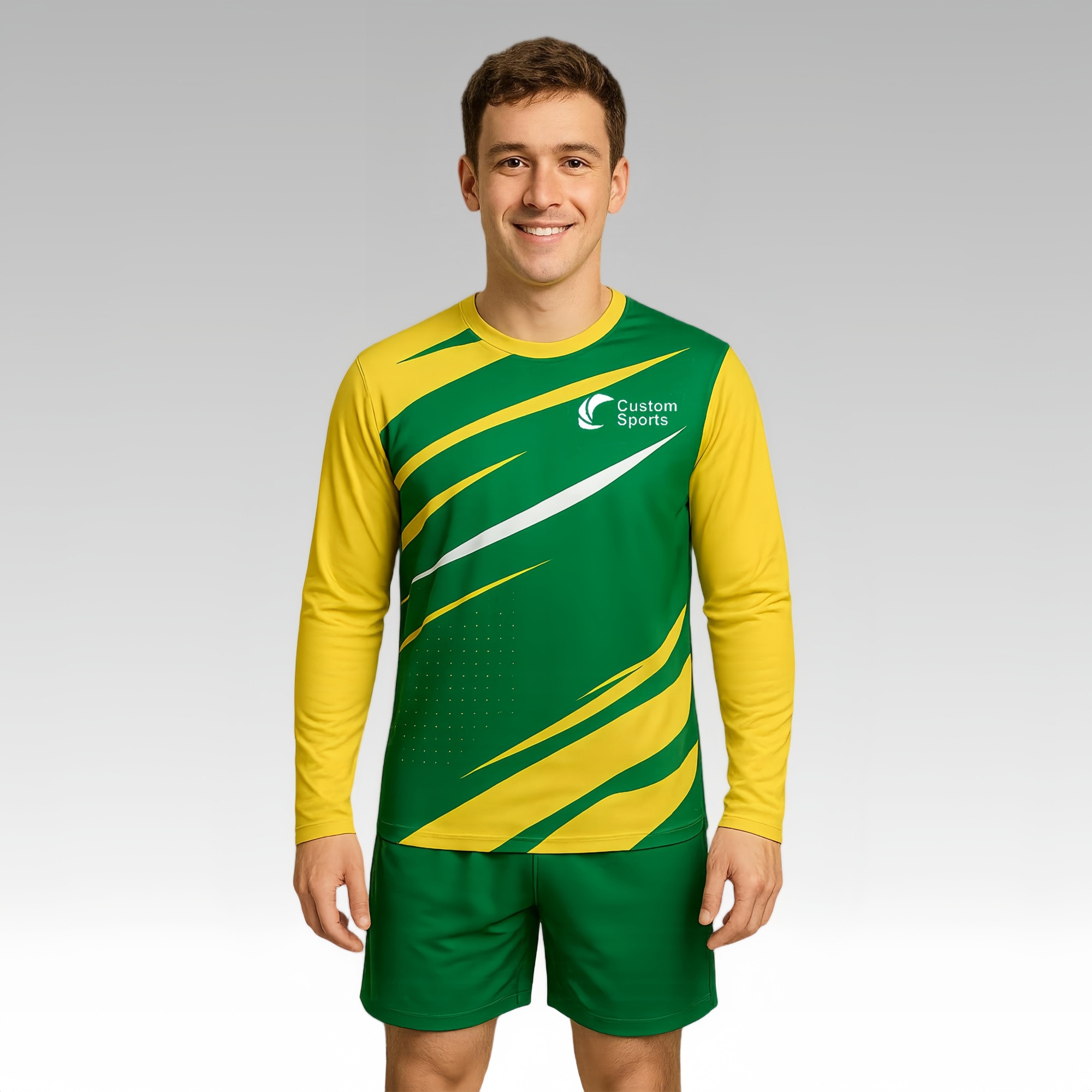 100% Polyester Micro Mesh Sublimated Sports Long Sleeves Shirt