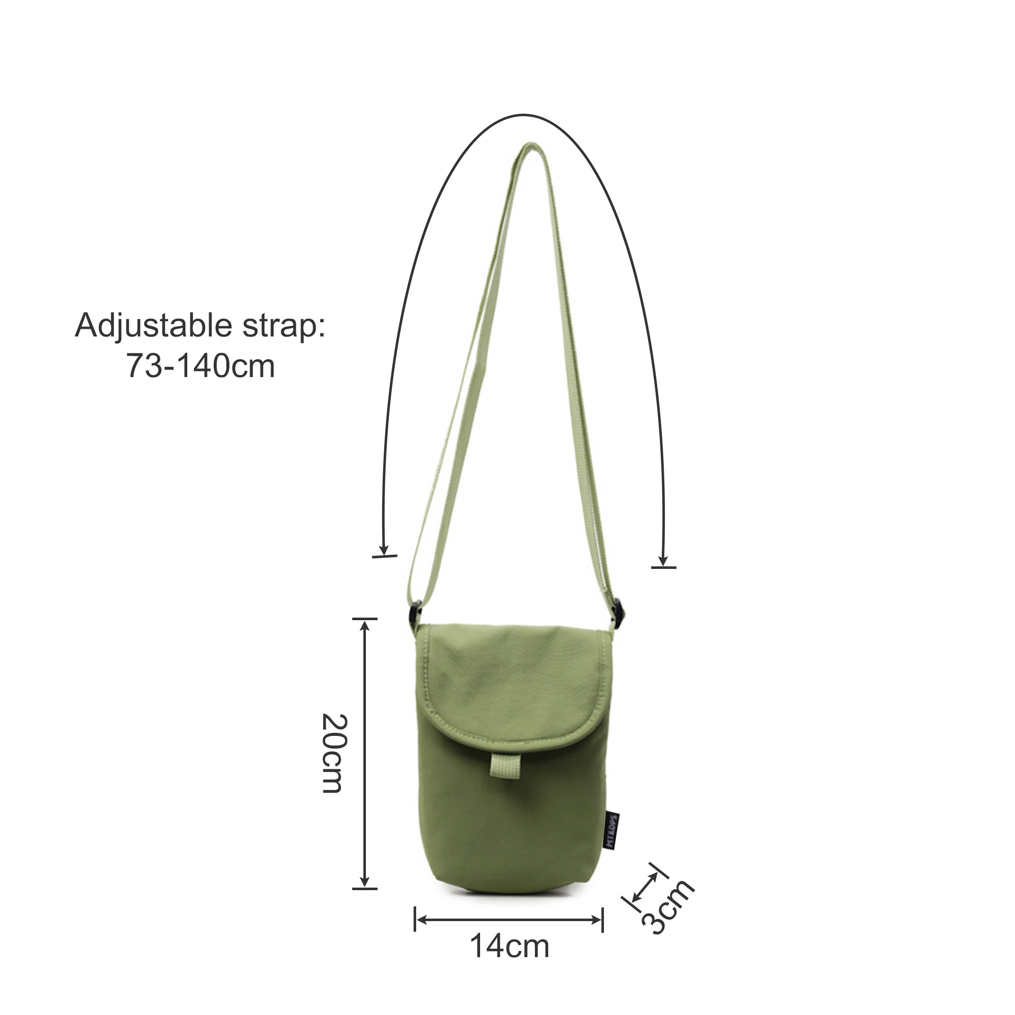Small Size Canvas Shoulder Bag - Image 9