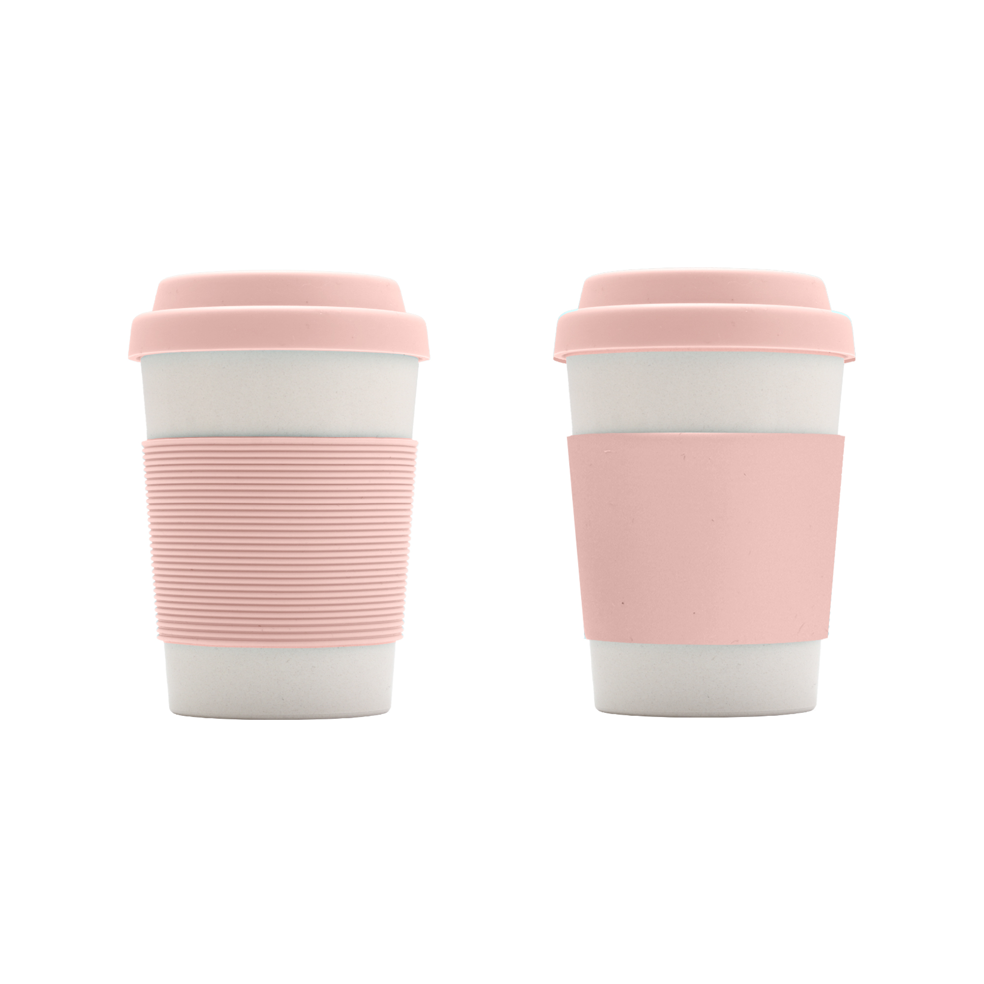 350ML Bamboo Fibre Coffee Cup with Silicone Lid - Image 2