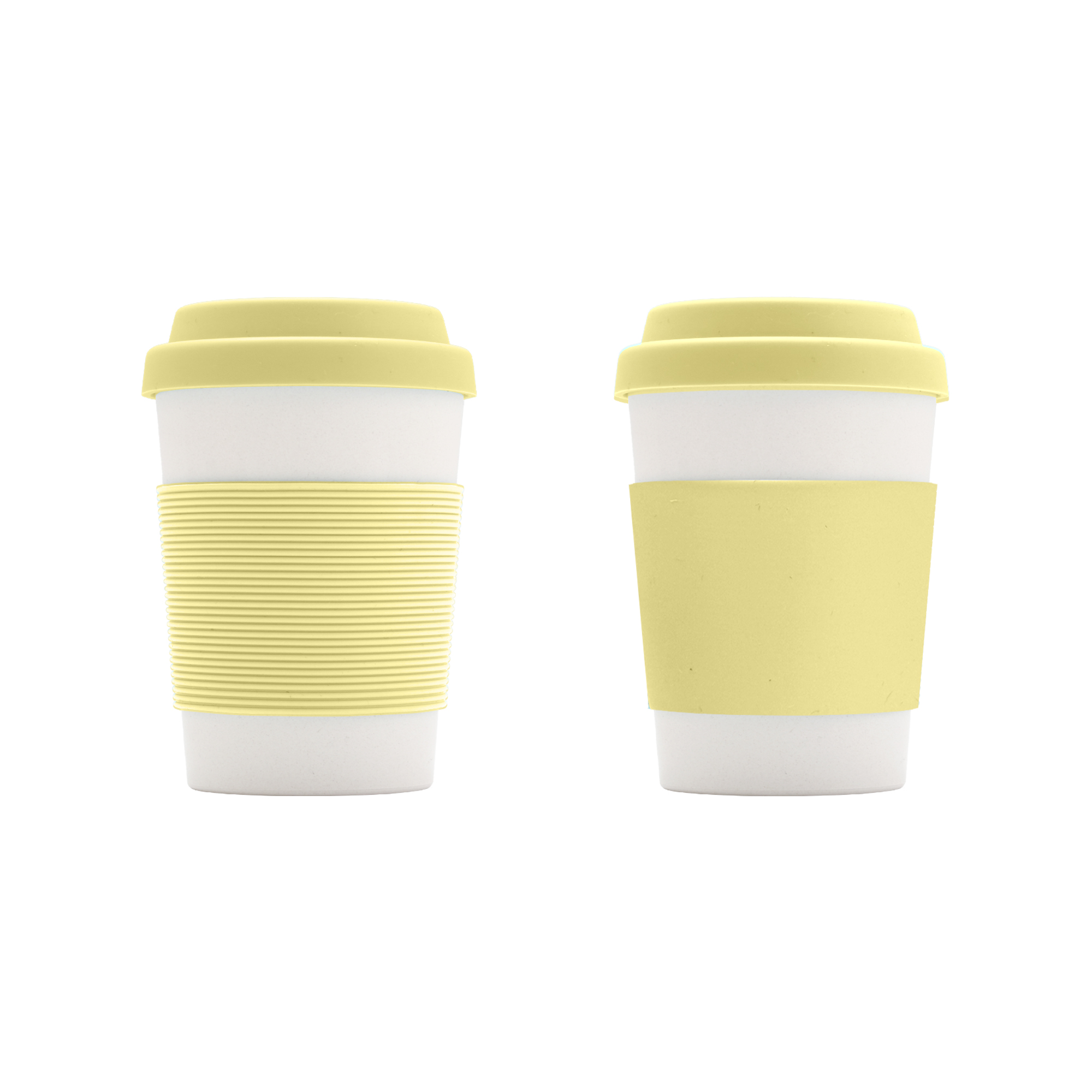 350ML Bamboo Fibre Coffee Cup with Silicone Lid - Image 3