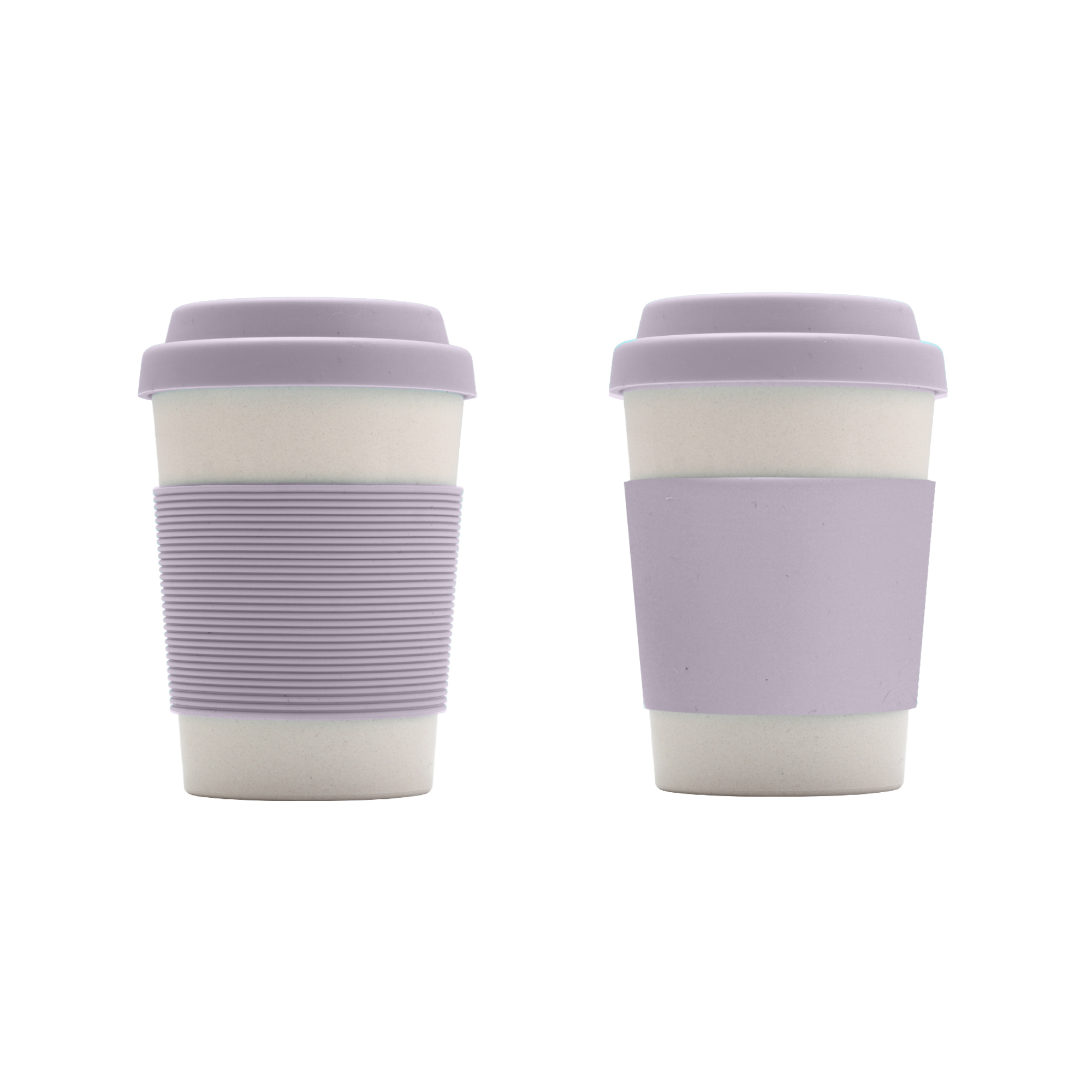 350ML Bamboo Fibre Coffee Cup with Silicone Lid - Image 4