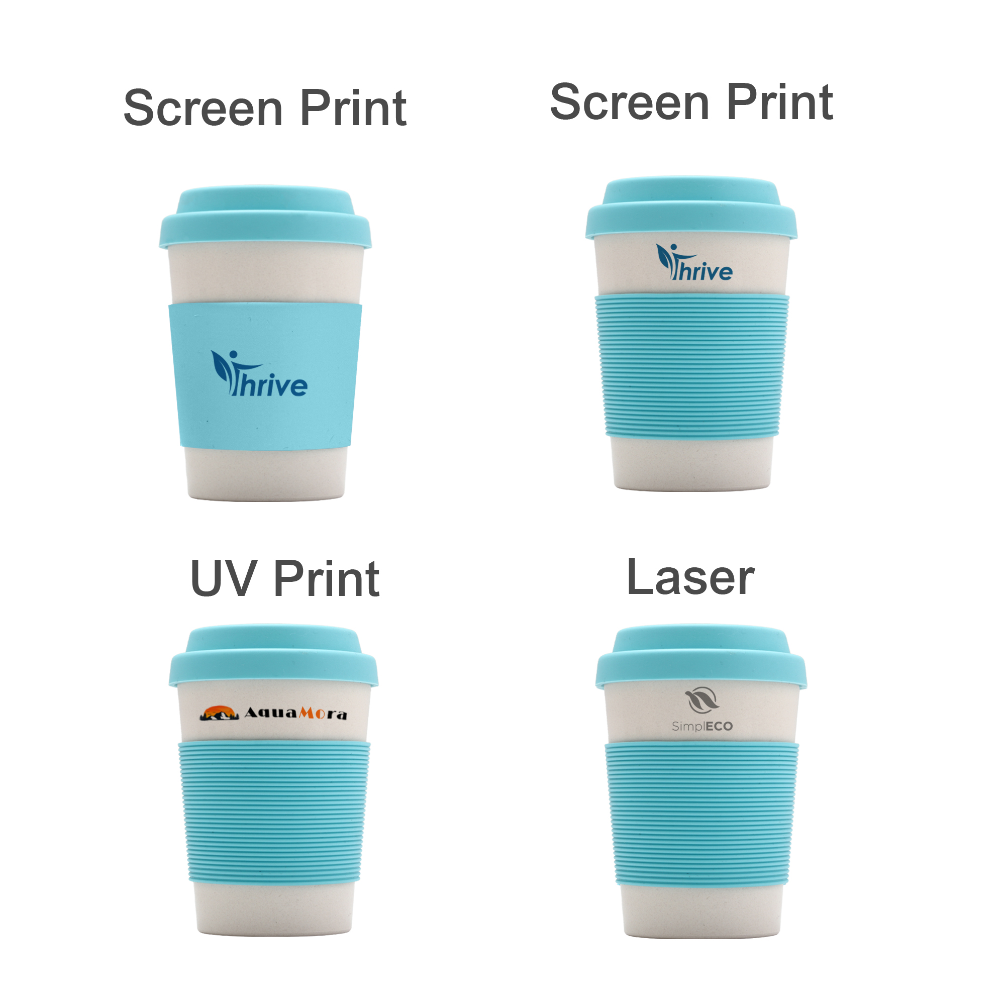 350ML Bamboo Fibre Coffee Cup with Silicone Lid - Image 8