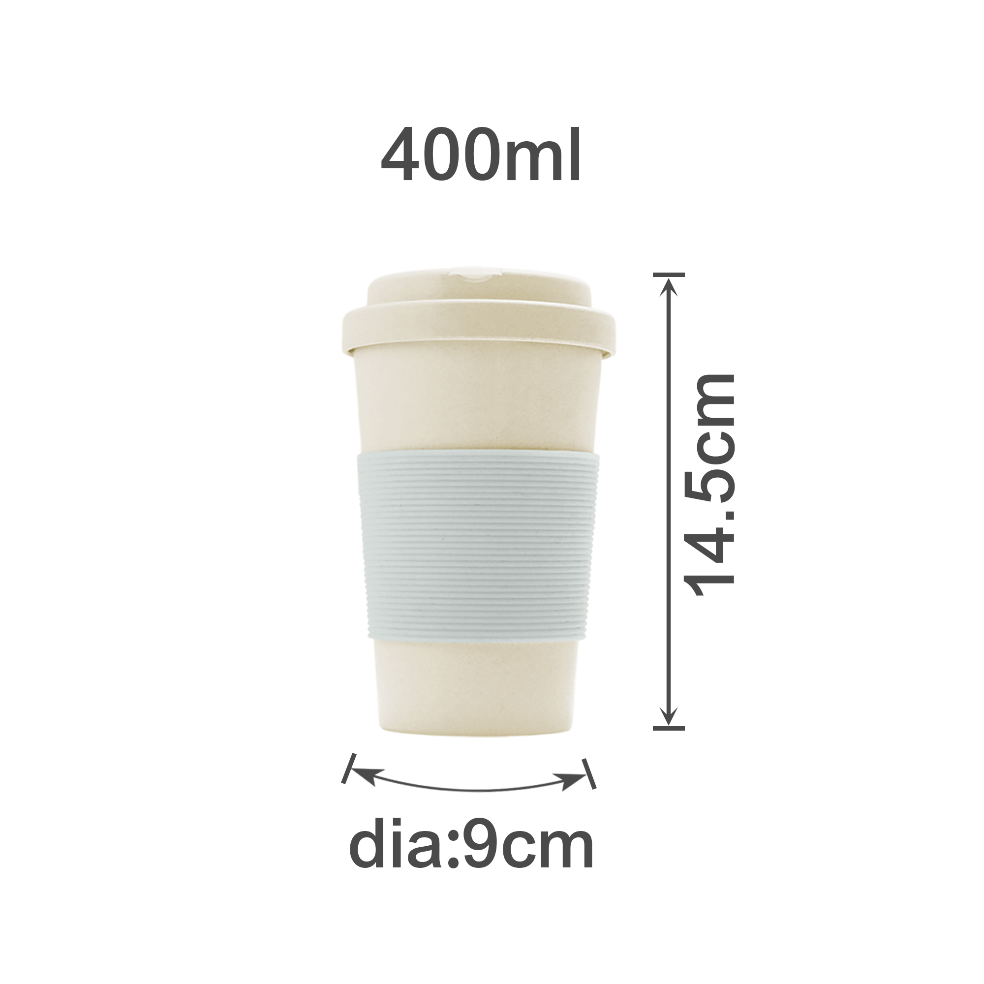 400ML BPA-free Eco Bamboo Fibre Coffee Cup - Image 3