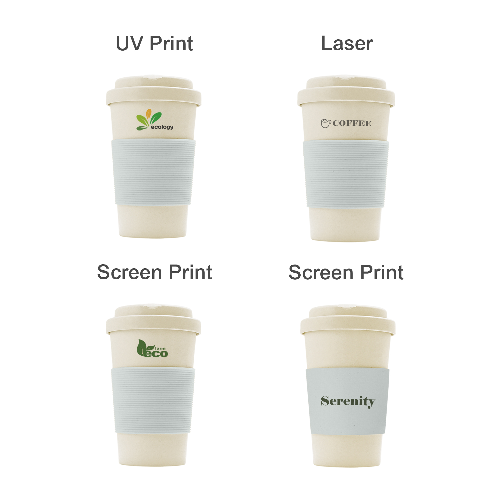 400ML BPA-free Eco Bamboo Fibre Coffee Cup - Image 4