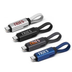 60W 3-In-1 Aluminium Charging Cable