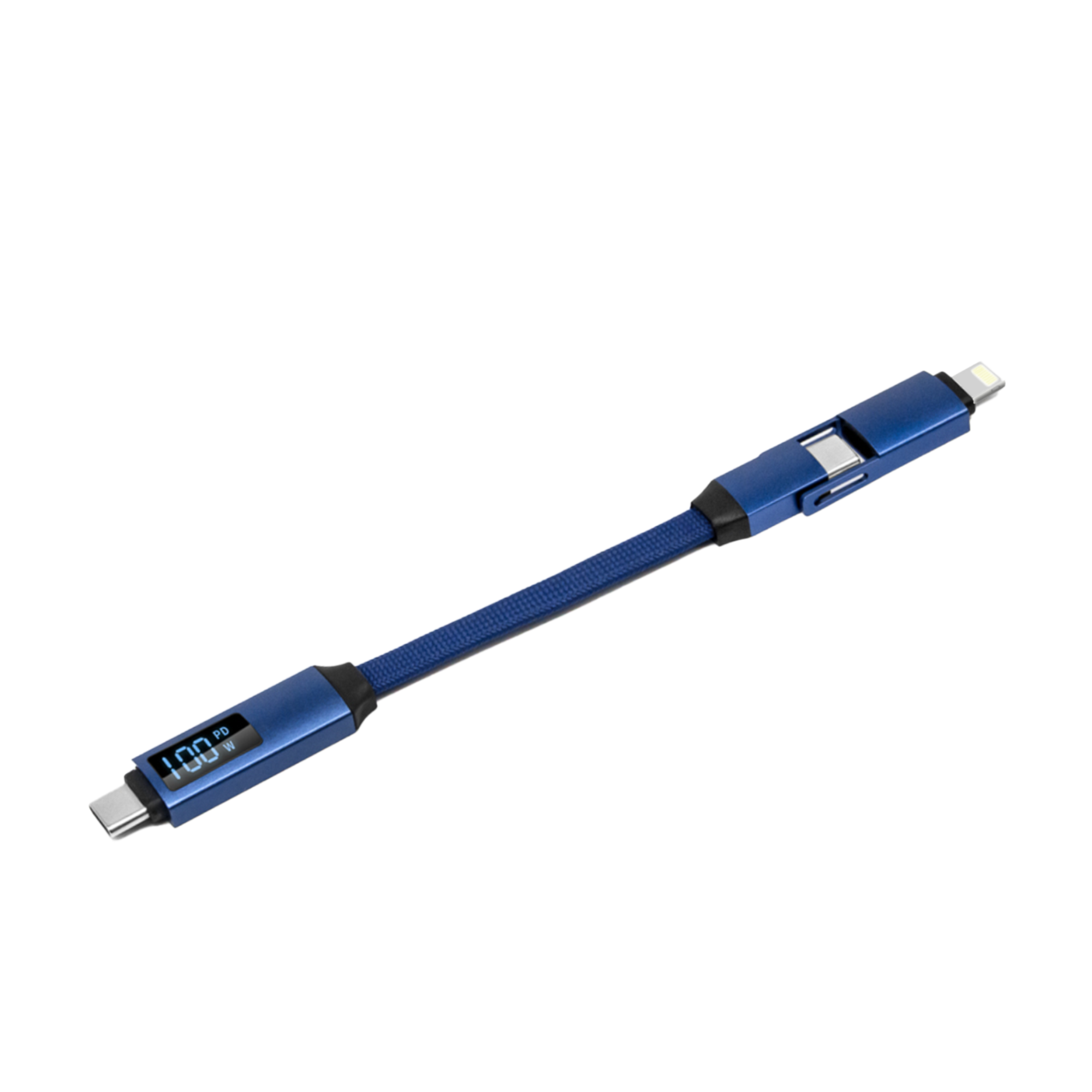 100W 3-In-1 Aluminium Charging Cable with Digital Display - Image 3