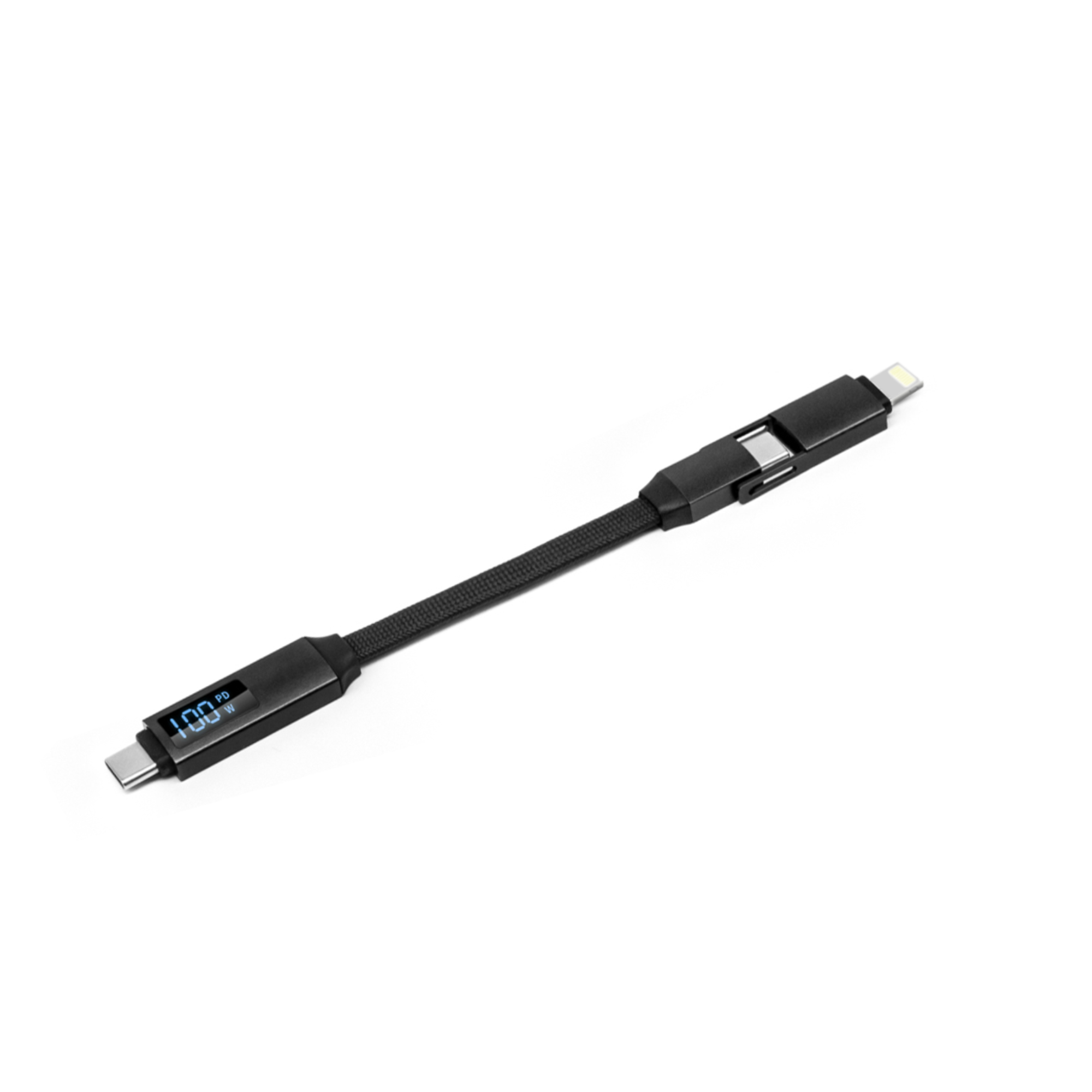 100W 3-In-1 Aluminium Charging Cable with Digital Display - Image 5