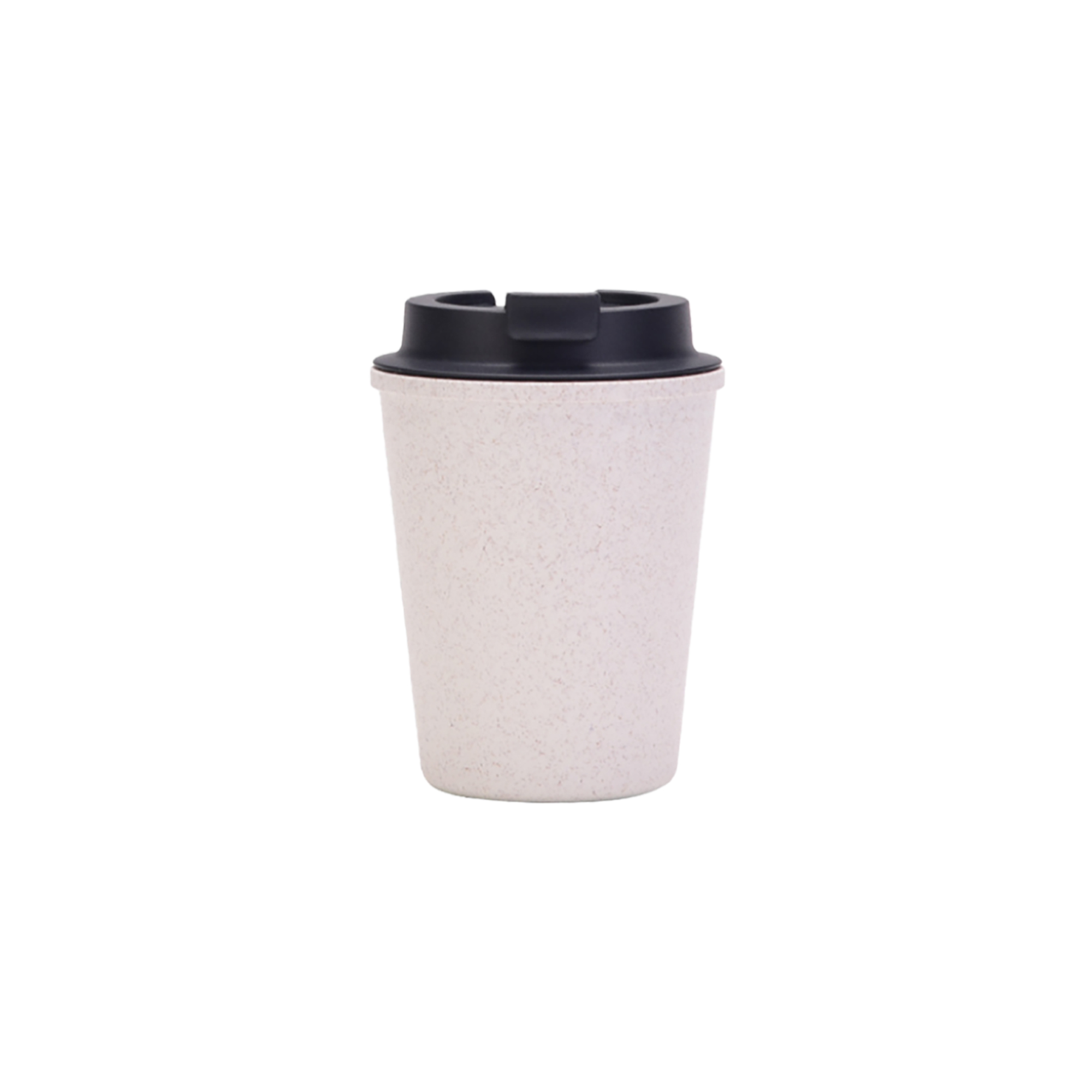 350ML Double Wall Wheat Straw Water Cup with Lid - Image 3