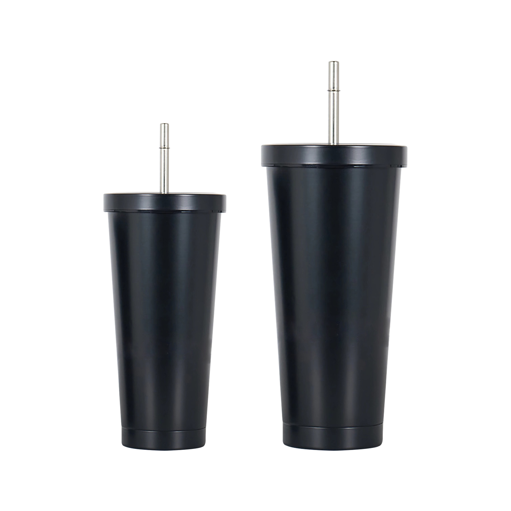 480ML/650ML Double Wall Stainless Steel Tumbler with Straw - Image 3