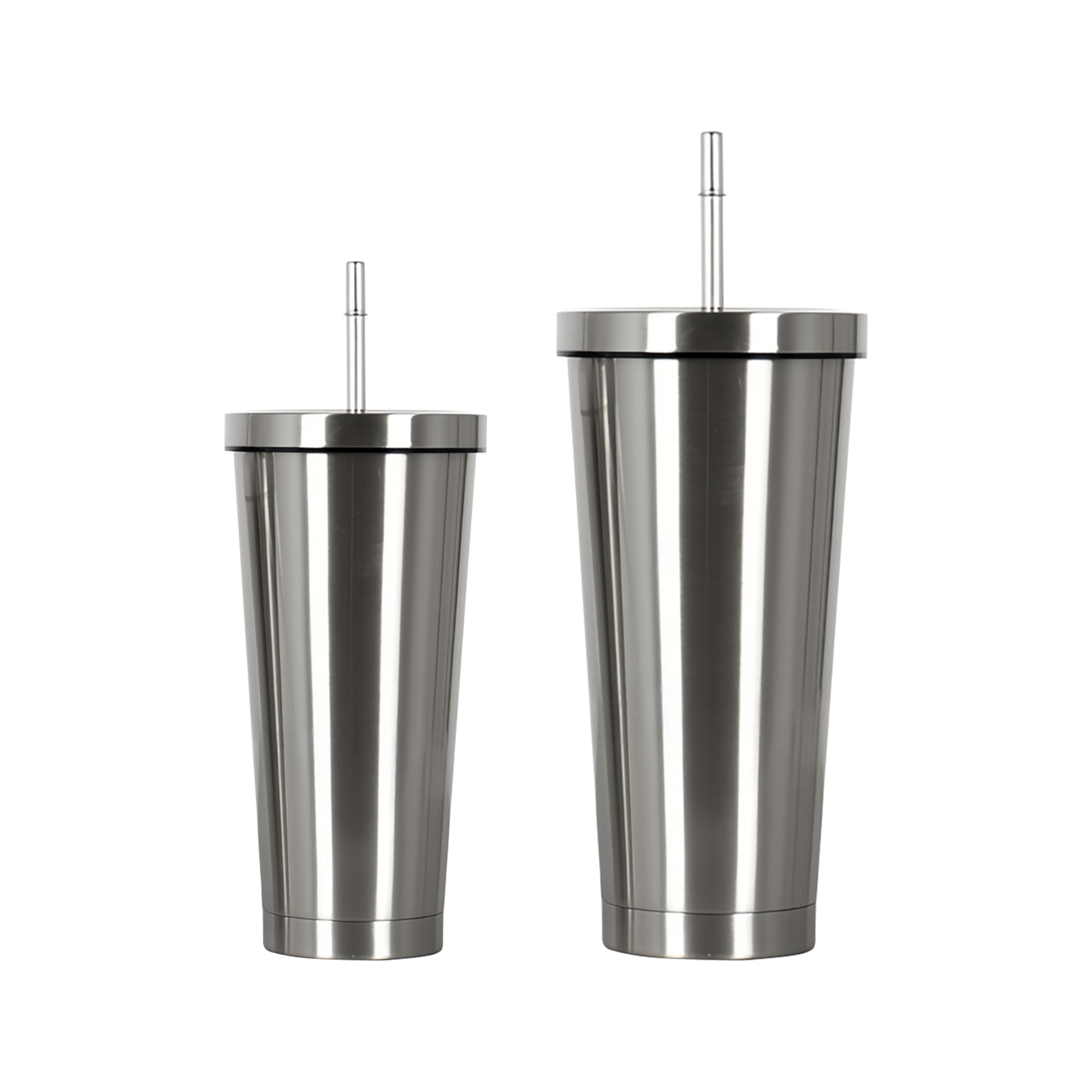 480ML/650ML Double Wall Stainless Steel Tumbler with Straw - Image 2