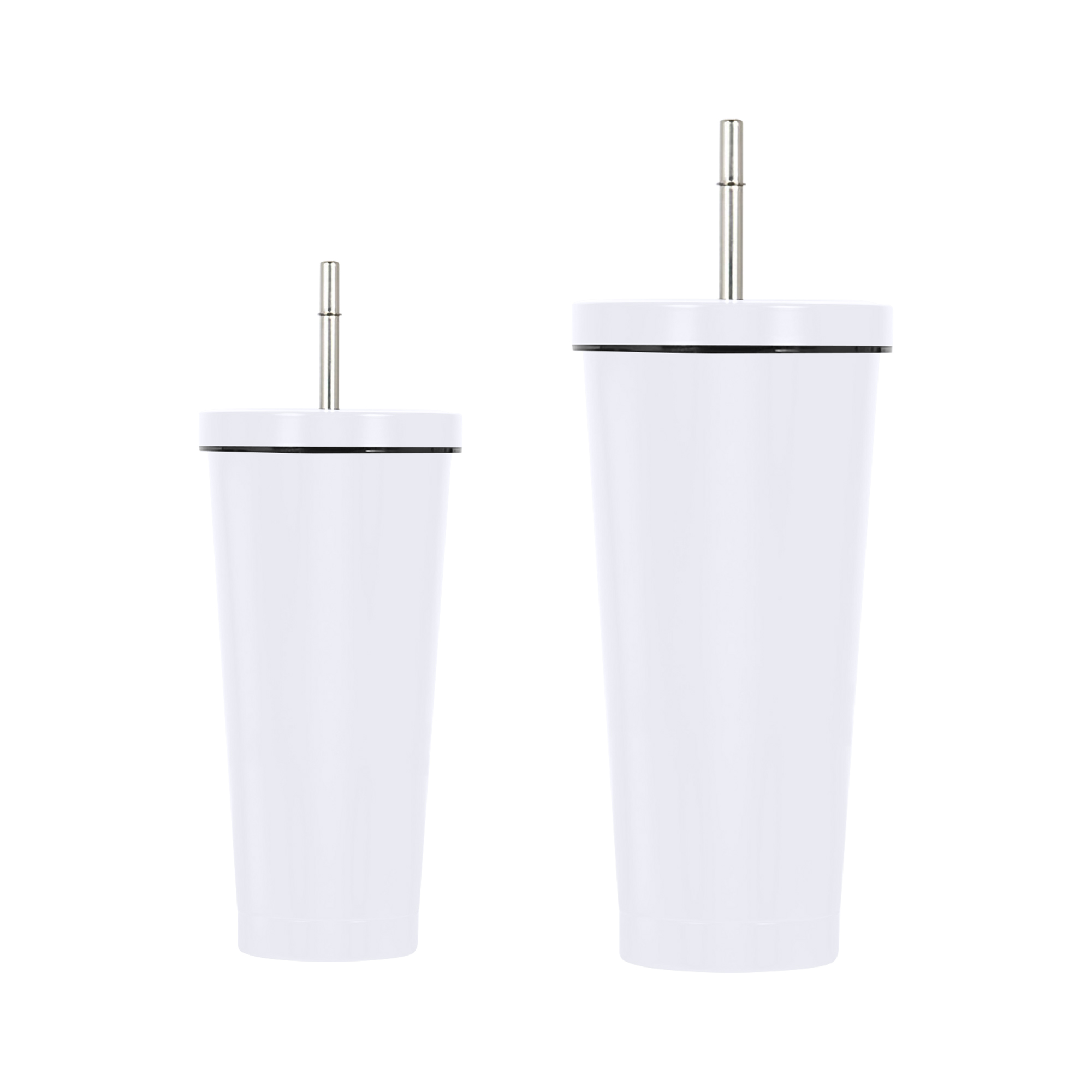 480ML/650ML Double Wall Stainless Steel Tumbler with Straw - Image 8