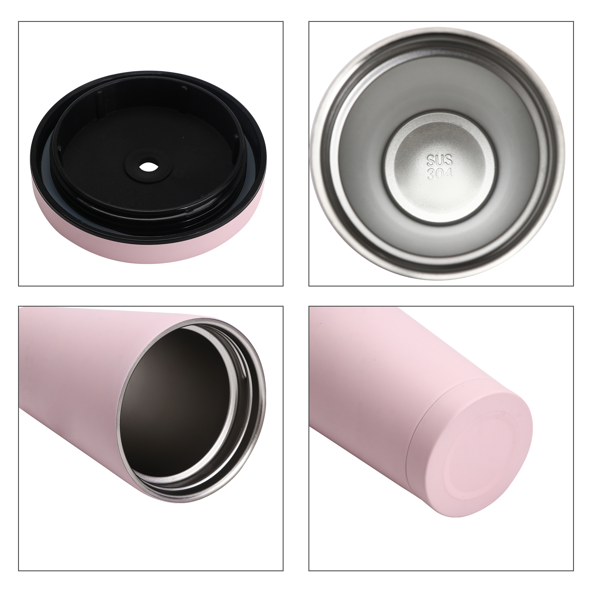 480ML/650ML Double Wall Stainless Steel Tumbler with Straw - Image 11