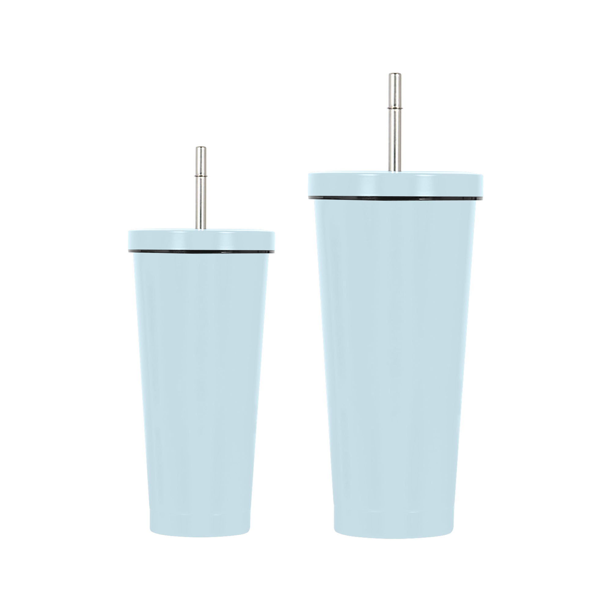 480ML/650ML Double Wall Stainless Steel Tumbler with Straw - Image 4