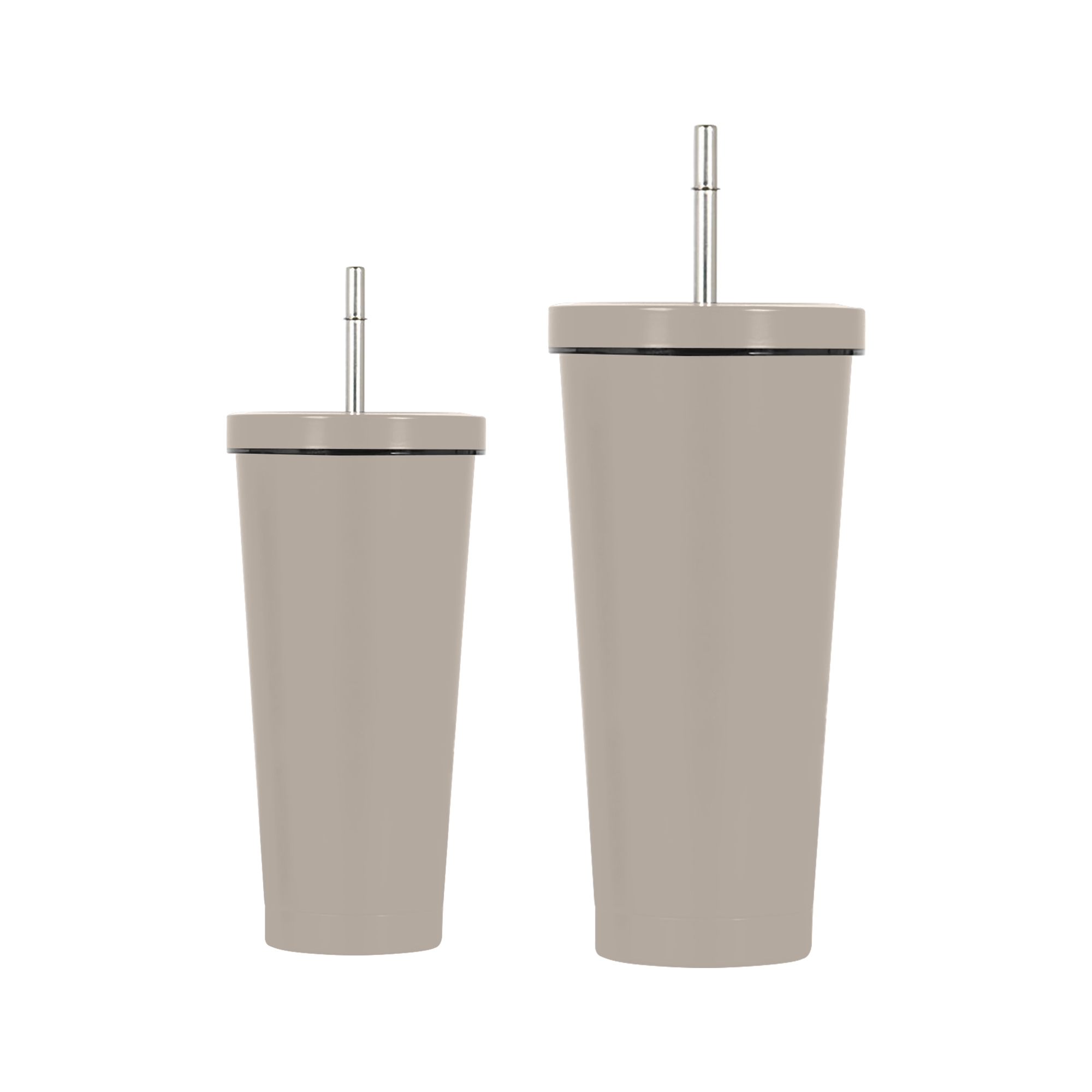 480ML/650ML Double Wall Stainless Steel Tumbler with Straw - Image 5