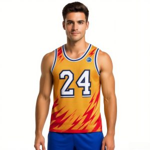 100% Polyester Sublimated Crew Neck Sleeveless Sport Jersey