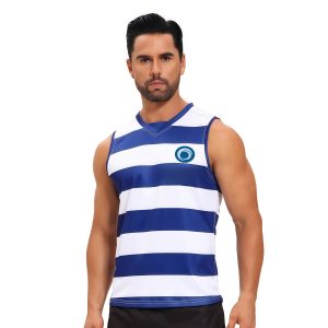 100% Polyester Micro Mesh Sublimated Special V-Neck Singlet