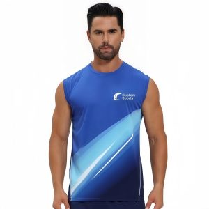 100% Polyester Micro Mesh Sublimated Crew Neck Singlet