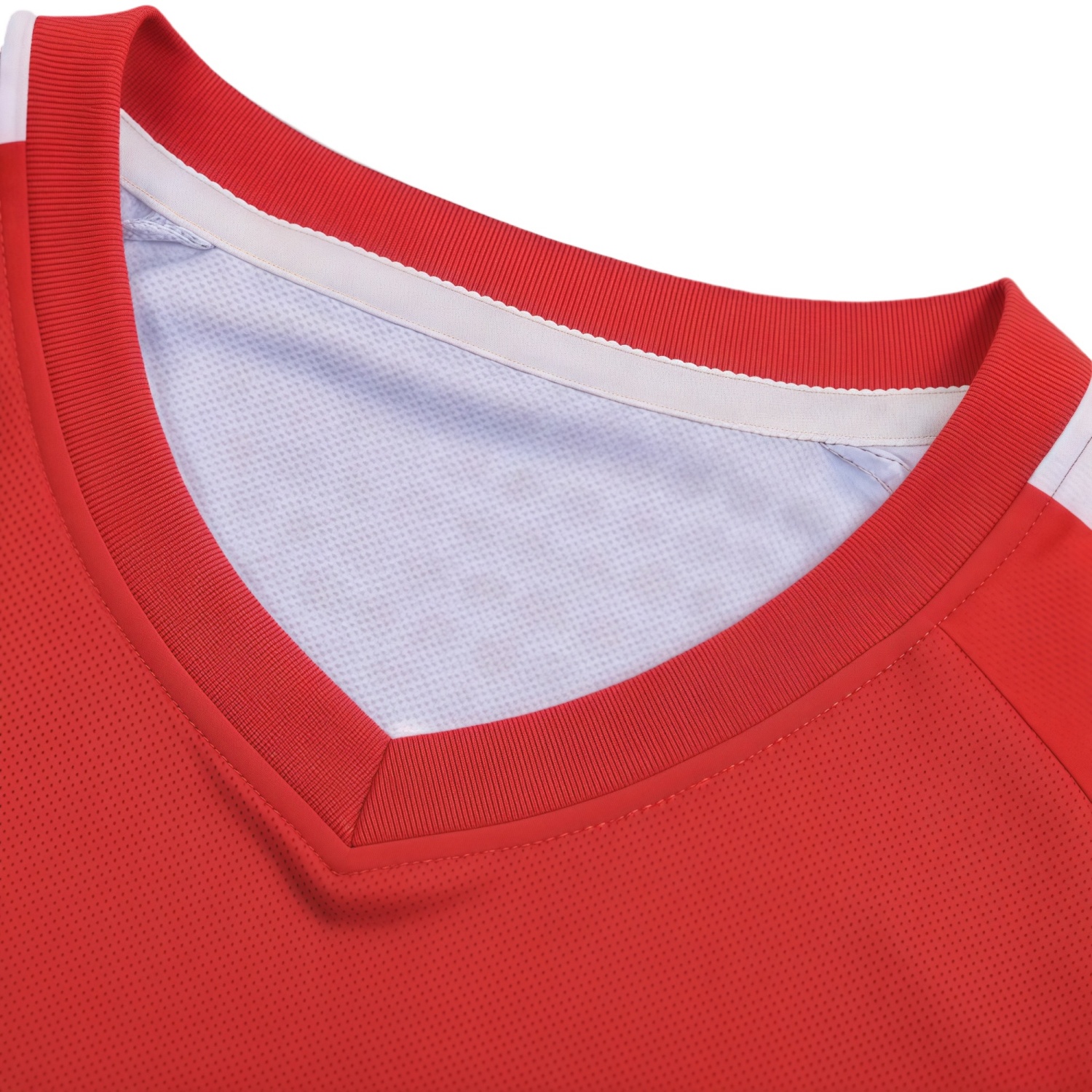 100% Polyester Micro Mesh Sublimated V-Neck Raglan Sport Tee Shirt - Image 3