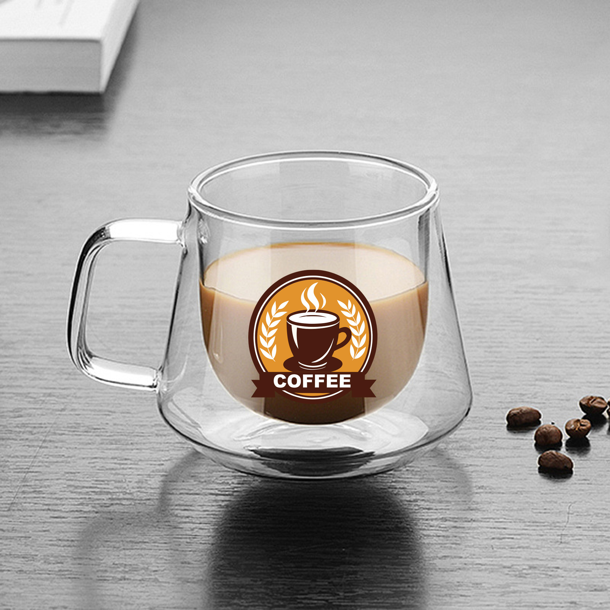 Diamond Double Wall Glass Mug - Image 7