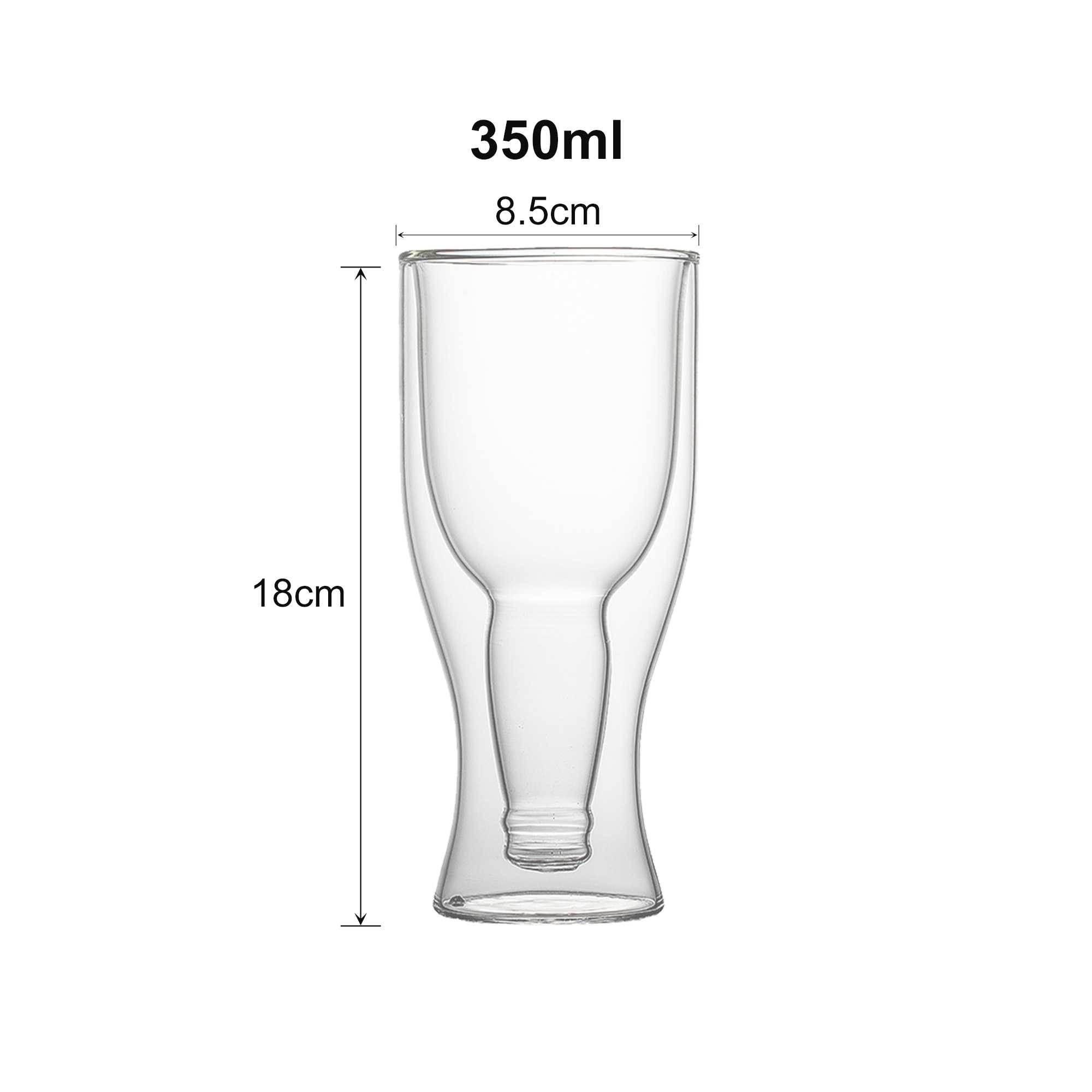 Beer Bottle Double Wall Glass - Image 3