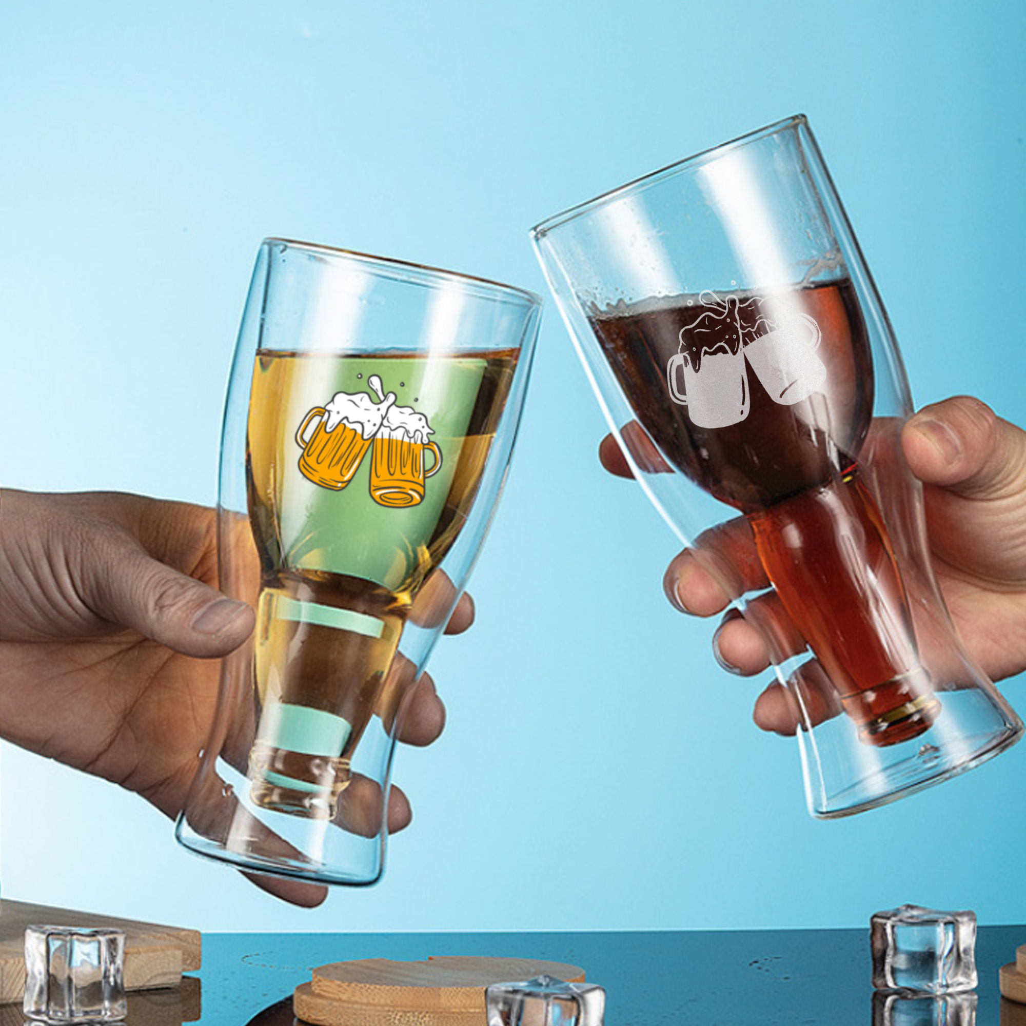 Beer Bottle Double Wall Glass - Image 7